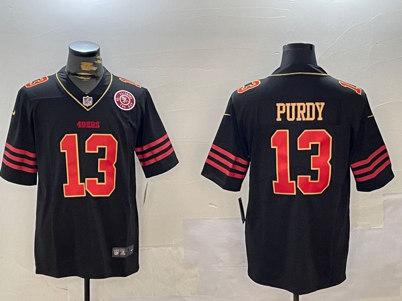 Men San Francisco 49ers #13 Purdy Black Gold 2024 Nike Limited NFL Jersey style 12303->san francisco 49ers->NFL Jersey